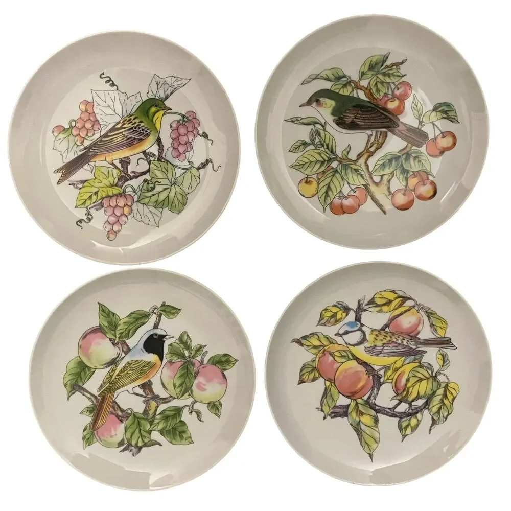 Vintage Audubon Bird Collection Dessert Plates
